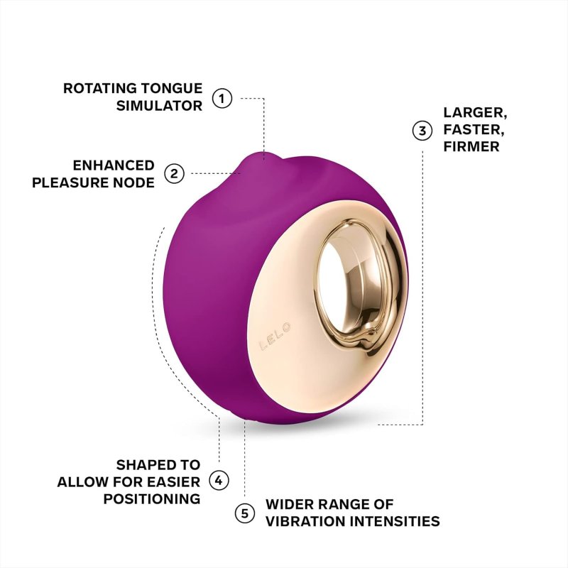 LELO ORA 3 ORAL SEX SIMULATOR TONGUE VIBRATOR FOR WOMEN DEEP ROSE COLOR