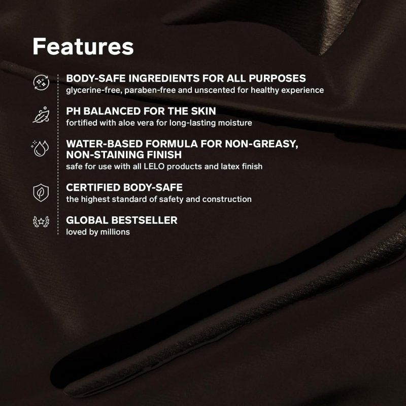 LELO WATER-BASED PERSONAL LUBRICANT WITH ALOE VERA FOR WOMEN MEN, 75ML, PACK OF 2