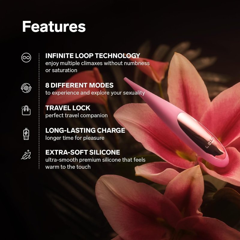 LELO DOT TRAVEL MINI CLITORAL VIBRATOR PINK PINPOINT MASSAGER FOR TARGETED STIMULATION