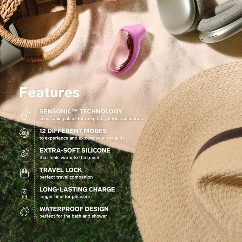 LELO SONA 2 TRAVEL MINI SONIC CLITORAL VIBRATOR STIMULATOR PINK PORTABLE PLEASURE DEVICE