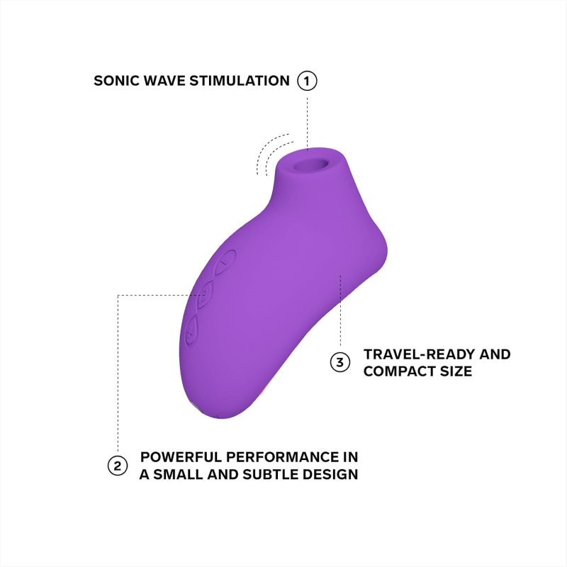 LELO SONA 2 TRAVEL MINI SONIC CLITORAL VIBRATOR STIMULATOR IN PURPLE PORTABLE PLEASURE