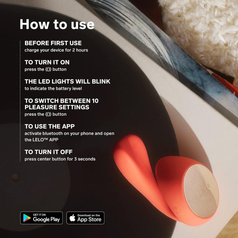 LELO IDA WAVE DUAL APP-CONTROLLED COUPLES VIBRATOR IN CORAL RED INTIMATE PLEASURE TOY
