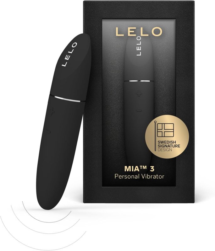LELO MIA 3 MINI PERSONAL MASSAGER DISCREET BLACK CLITORAL VIBRATOR FOR INTIMATE USE