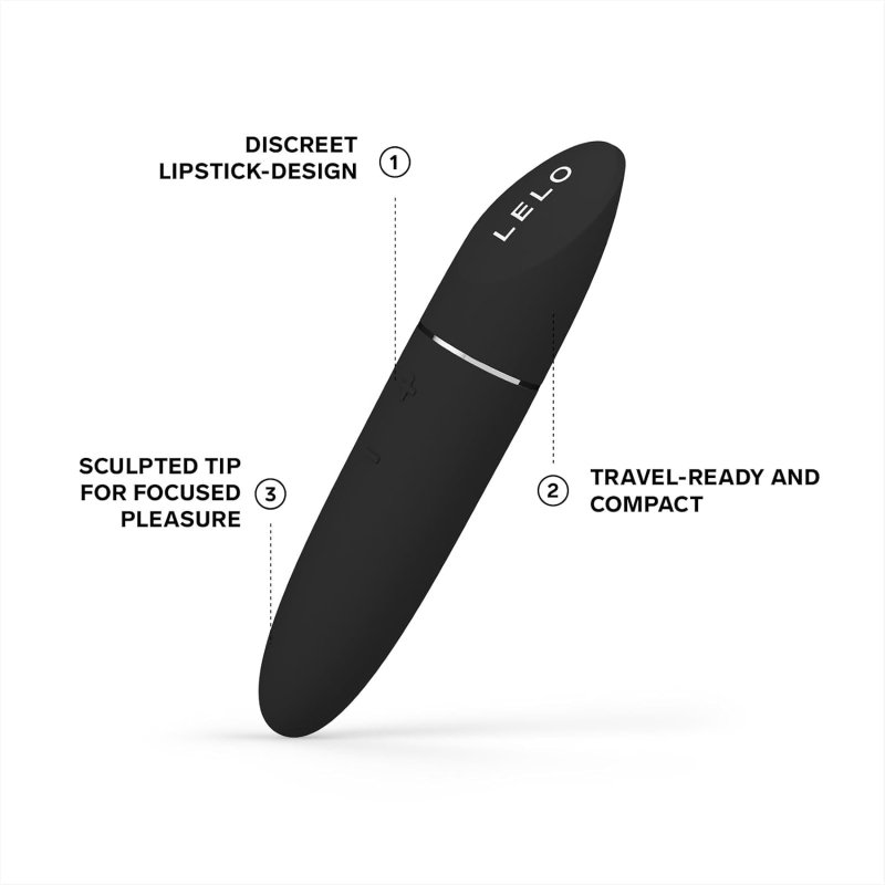 LELO MIA 3 MINI PERSONAL MASSAGER DISCREET BLACK CLITORAL VIBRATOR FOR INTIMATE USE