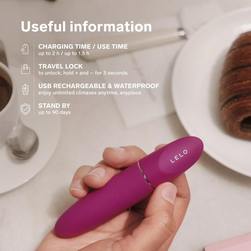 LELO MIA 3 MINI PERSONAL MASSAGER DISCREET BLACK CLITORAL VIBRATOR FOR INTIMATE USE