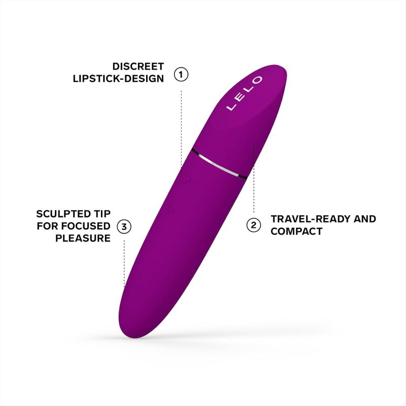 LELO MIA 3 MINI PERSONAL MASSAGER DISCREET CLITORAL VIBRATOR IN DEEP ROSE COLOR