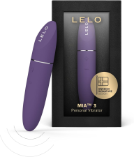 LELO MIA 3 MINI PERSONAL MASSAGER DISCREET PURPLE CLITORAL VIBRATOR FOR WOMEN
