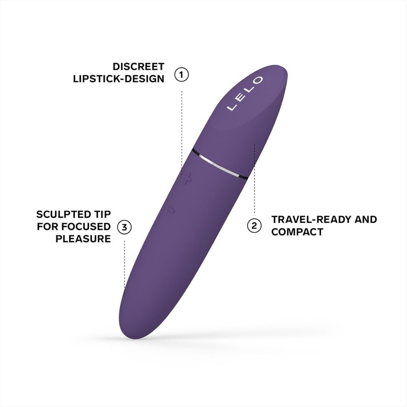 LELO MIA 3 MINI PERSONAL MASSAGER DISCREET PURPLE CLITORAL VIBRATOR FOR WOMEN