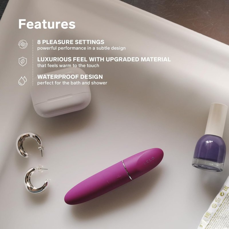 LELO MIA 3 MINI PERSONAL MASSAGER DISCREET PURPLE CLITORAL VIBRATOR FOR WOMEN