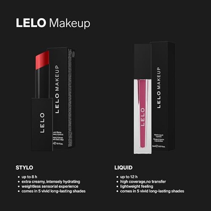 LELO STYLO CREAMY MATTE LIPSTICK - LONG LASTING REBEL LIP COLOR FOR BOLD LOOKS
