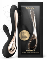 LELO SORAYA 2 RABBIT VIBRATOR DUAL G-SPOT CLITORAL STIMULATOR, BLACK