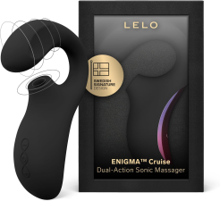 LELO ENIGMA CRUISE DUAL STIMULATOR VIBRATOR G-SPOT AND CLITORAL TOY, BLACK