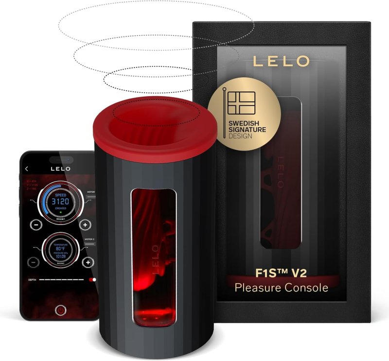 LELO F1S V2 APP-CONTROLLED MASTURBATOR WITH SENSONIC CONSOLE RED EDITION