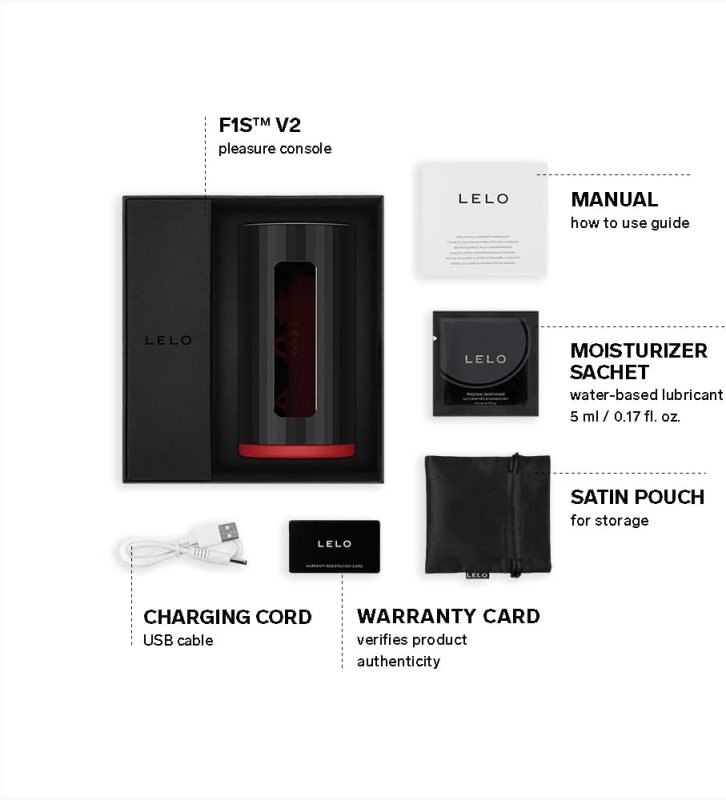 LELO F1S V2 APP-CONTROLLED MASTURBATOR WITH SENSONIC CONSOLE RED EDITION