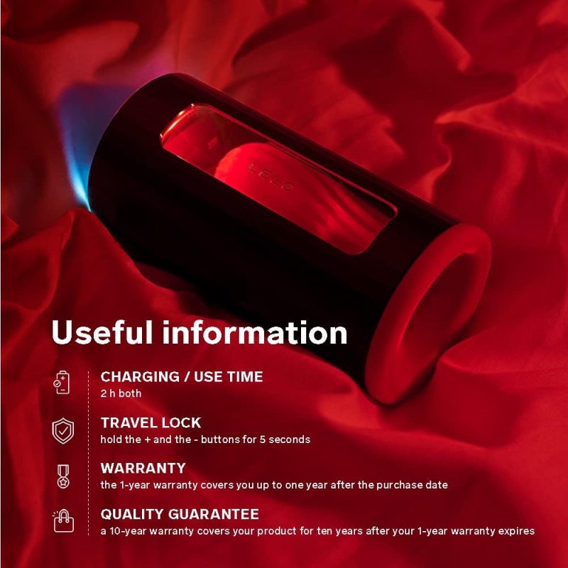 LELO F1S V2 APP-CONTROLLED MASTURBATOR WITH SENSONIC CONSOLE RED EDITION