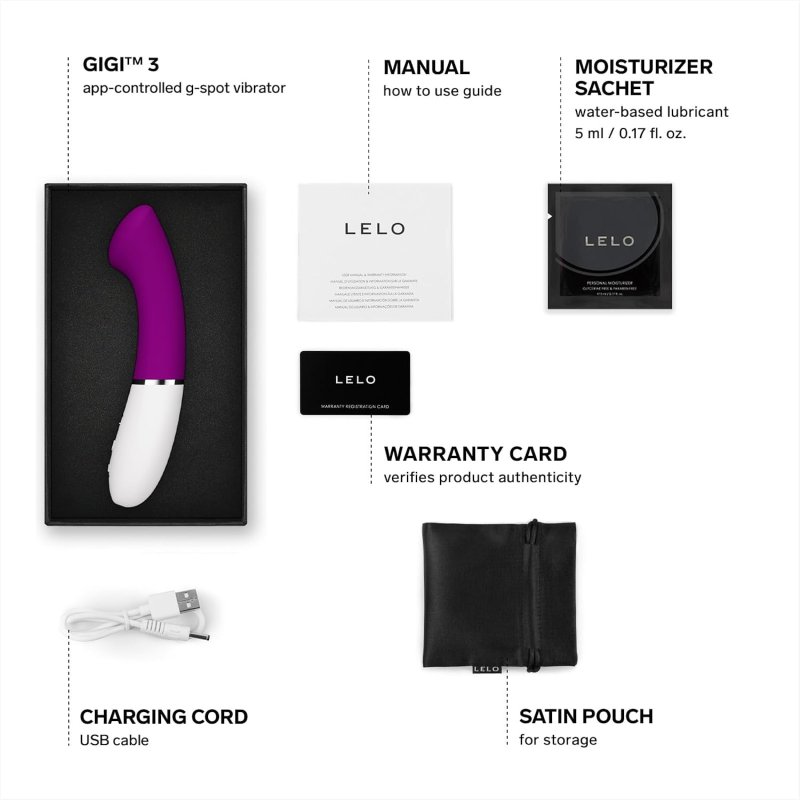 LELO GIGI 3 APP-CONTROLLED G-SPOT VIBRATOR WITH 8 SETTINGS DEEP ROSE COLOR
