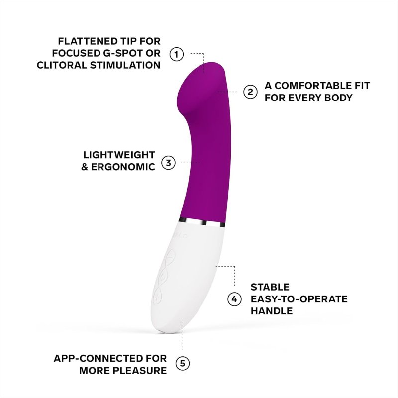 LELO GIGI 3 APP-CONTROLLED G-SPOT VIBRATOR WITH 8 SETTINGS DEEP ROSE COLOR