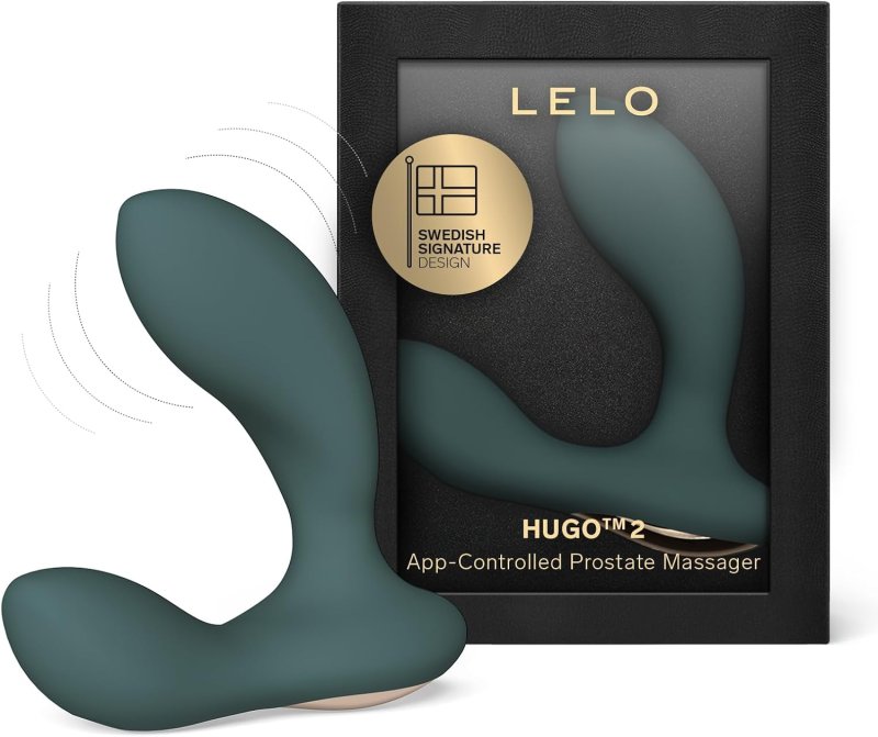 LELO HUGO 2 APP-CONTROLLED GREEN PROSTATE MASSAGER POWERFUL ANAL TOY FOR MEN