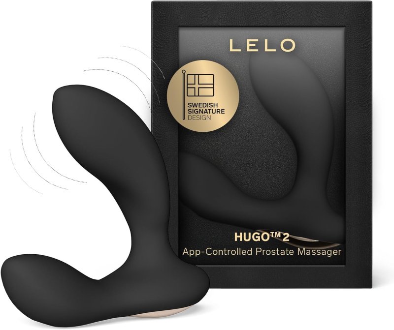 LELO HUGO 2 APP-CONTROLLED BLACK PROSTATE MASSAGER ADVANCED ANAL TOY FOR MEN