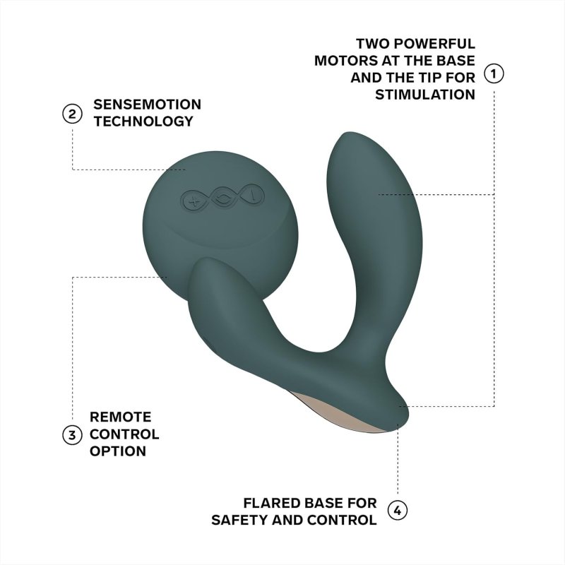 LELO HUGO 2 WIRELESS PROSTATE MASSAGER REMOTE CONTROL ANAL TOY GREEN
