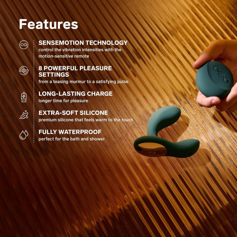 LELO HUGO 2 WIRELESS PROSTATE MASSAGER REMOTE CONTROL ANAL TOY GREEN
