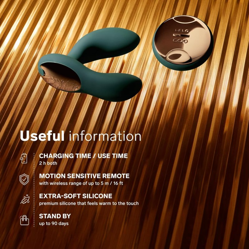 LELO HUGO 2 WIRELESS PROSTATE MASSAGER REMOTE CONTROL ANAL TOY GREEN
