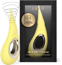 LELO DOT CRUISE CLITORAL VIBRATOR PINPOINT MASSAGER IN LEMON SORBET COLOR