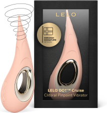 LELO DOT CRUISE CLITORAL VIBRATOR PINPOINT MASSAGER IN PEACH PLEASE COLOR