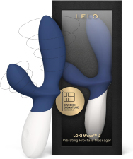 LELO LOKI WAVE 2 WATERPROOF VIBRATING PROSTATE MASSAGER BLUE ANAL TOY FOR MEN