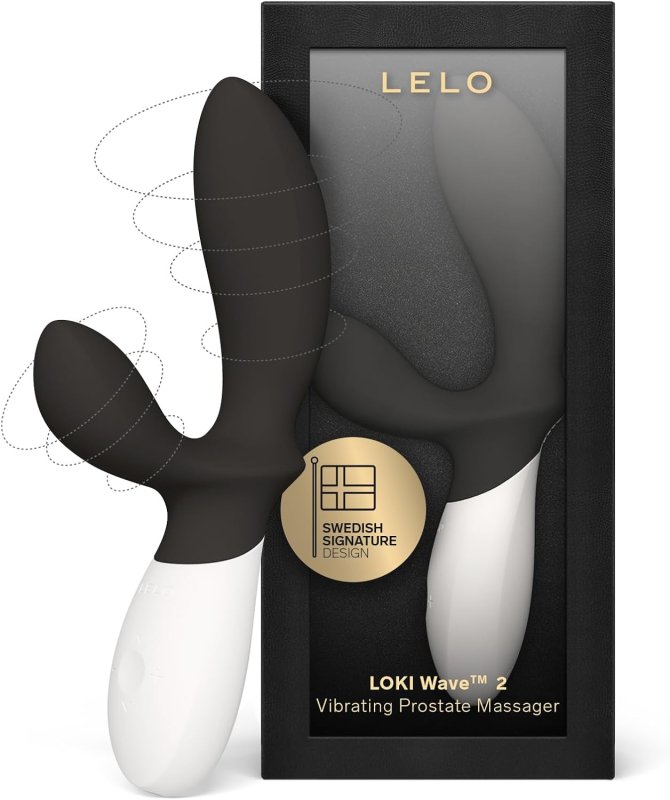 LELO LOKI WAVE 2 WATERPROOF VIBRATING PROSTATE MASSAGER BLACK POWERFUL ANAL TOY