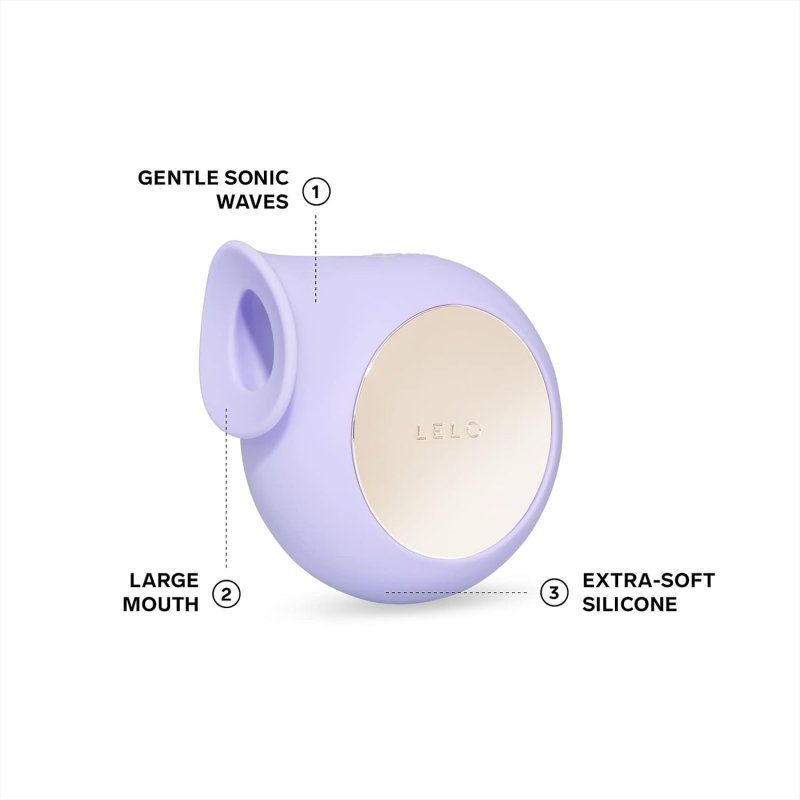 LELO SILA SONIC CLIT SUCKER AIR-PULSE SUCTION VIBRATOR IN LILAC POWERFUL PLEASURE TOY