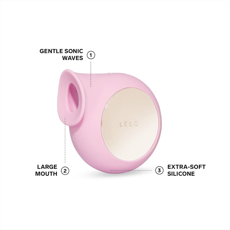 LELO SILA SONIC CLIT SUCKER VIBRATOR AIR-PULSE SUCTION STIMULATOR, PINK