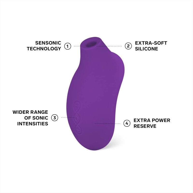 LELO SONA 2 CRUISE SONIC SUCTION VIBRATOR PURPLE CLITORAL STIMULATOR FOR WOMEN