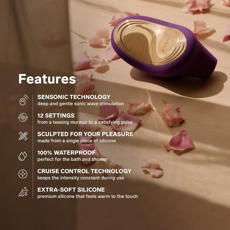 LELO SONA 2 CRUISE SONIC SUCTION VIBRATOR PURPLE CLITORAL STIMULATOR FOR WOMEN