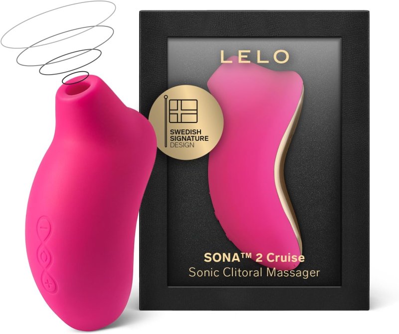 LELO SONA 2 CRUISE SONIC SUCTION CLITORAL VIBRATOR POWERFUL CERISE STIMULATOR