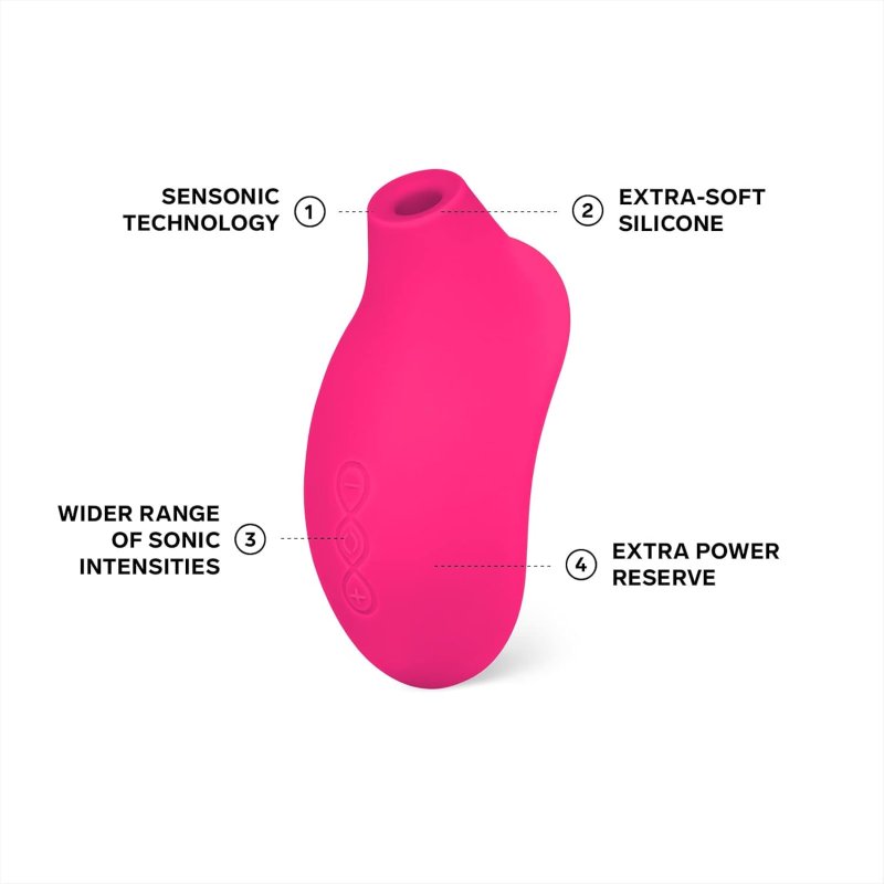 LELO SONA 2 CRUISE SONIC SUCTION CLITORAL VIBRATOR POWERFUL CERISE STIMULATOR