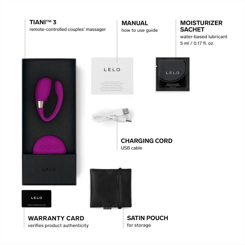 LELO TIANI 3 WIRELESS REMOTE-CONTROLLED COUPLES VIBRATOR IN DEEP ROSE INTIMATE PLEASURE TOY