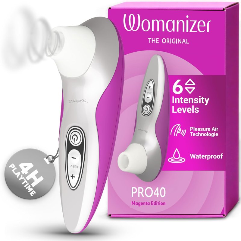 WOMANIZER PRO40 CLITORAL VIBRATOR WITH 6 SUCTION SPEEDS PERSONAL MASSAGER FOR WOMEN