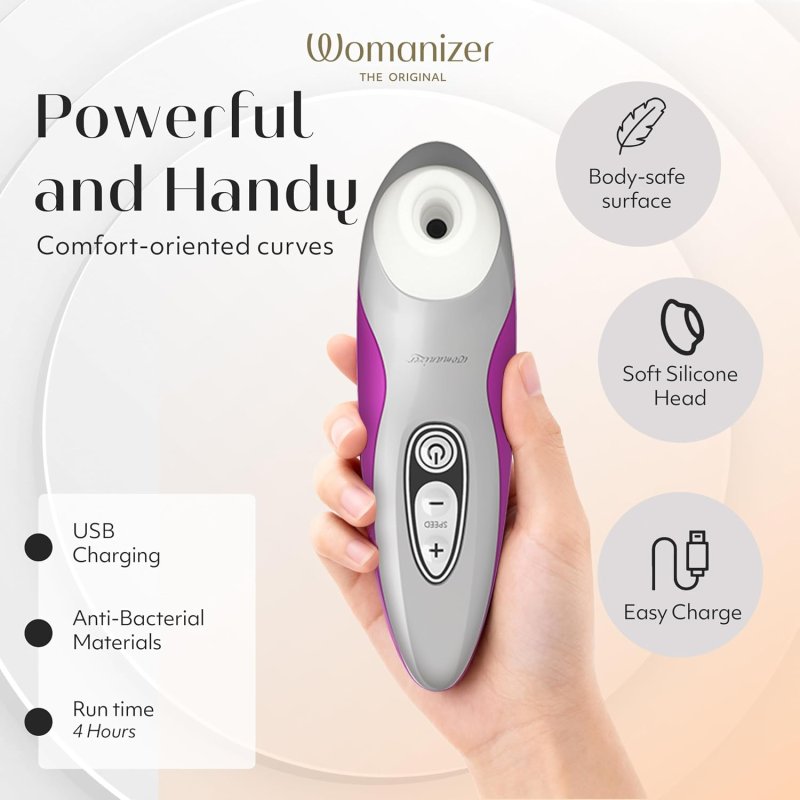 WOMANIZER PRO40 CLITORAL VIBRATOR WITH 6 SUCTION SPEEDS PERSONAL MASSAGER FOR WOMEN