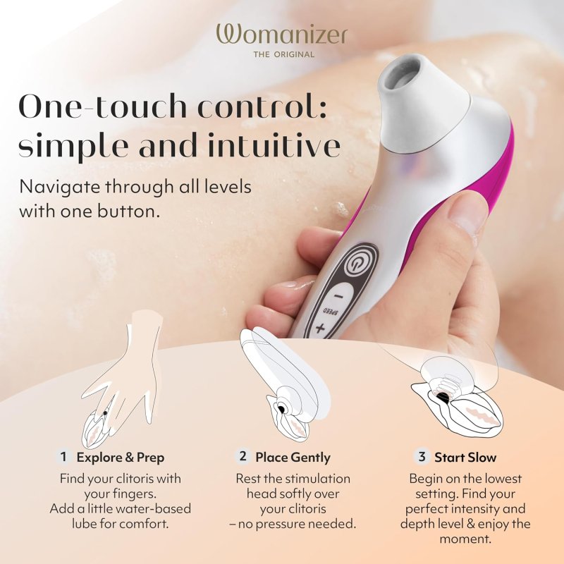 WOMANIZER PRO40 CLITORAL VIBRATOR WITH 6 SUCTION SPEEDS PERSONAL MASSAGER FOR WOMEN