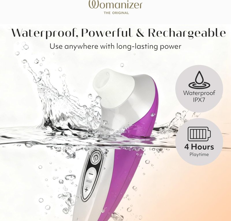 WOMANIZER PRO40 CLITORAL VIBRATOR WITH 6 SUCTION SPEEDS PERSONAL MASSAGER FOR WOMEN