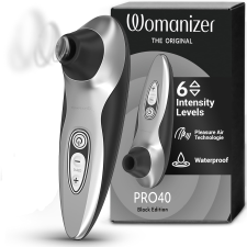 WOMANIZER PRO40 CLITORAL VIBRATOR WITH 6 SUCTION SPEEDS BLACK ADULT SEX TOY FOR WOMEN