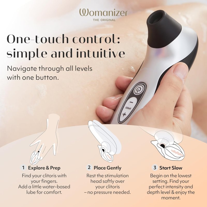 WOMANIZER PRO40 CLITORAL VIBRATOR WITH 6 SUCTION SPEEDS BLACK ADULT SEX TOY FOR WOMEN