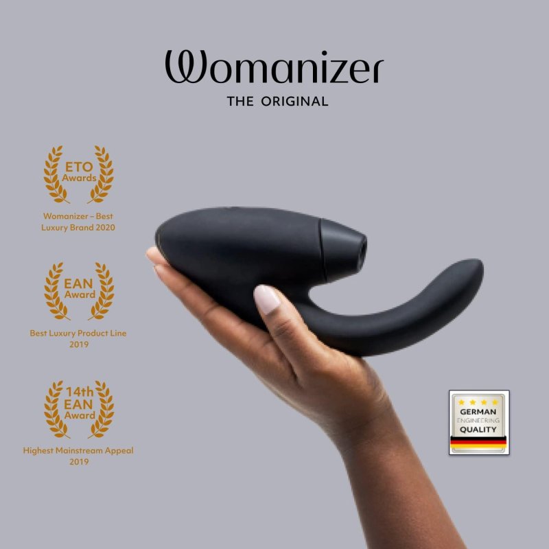 WOMANIZER INSIDEOUT CLITORAL G-SPOT VIBRATOR WITH 12 LEVELS BLACK ADULT SEX TOY