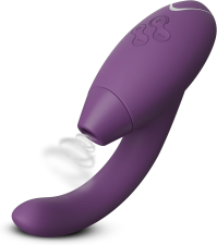 WOMANIZER INSIDEOUT PURPLE CLIT SUCKER G-SPOT VIBRATOR FOR WOMEN DUAL STIMULATION TOY