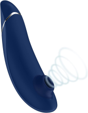 WOMANIZER PREMIUM 1 CLITORAL VIBRATOR FOR WOMEN 12 SUCTION SPEEDS, WATERPROOF, BLUE