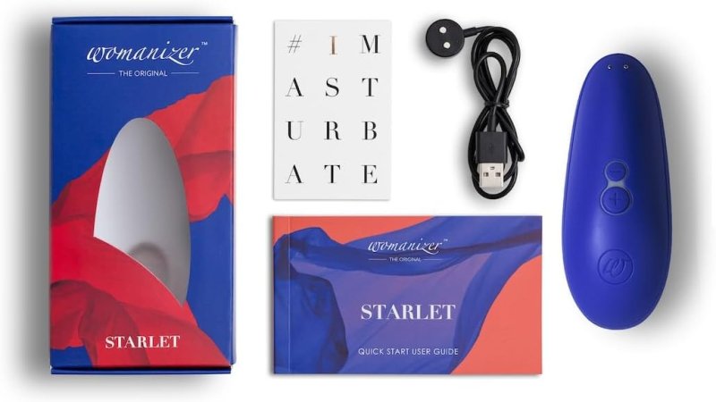 WOMANIZER STARLET 2 CLITORAL STIMULATOR VIBRATOR BLUE CLIT SUCKER FOR WOMEN