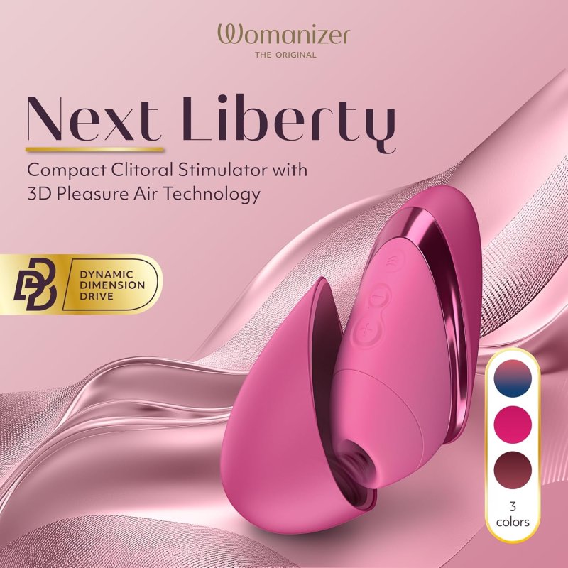 WOMANIZER NEXT LIBERTY PINK CLITORAL SUCKING TOY POWERFUL CLIT STIMULATOR FOR WOMEN