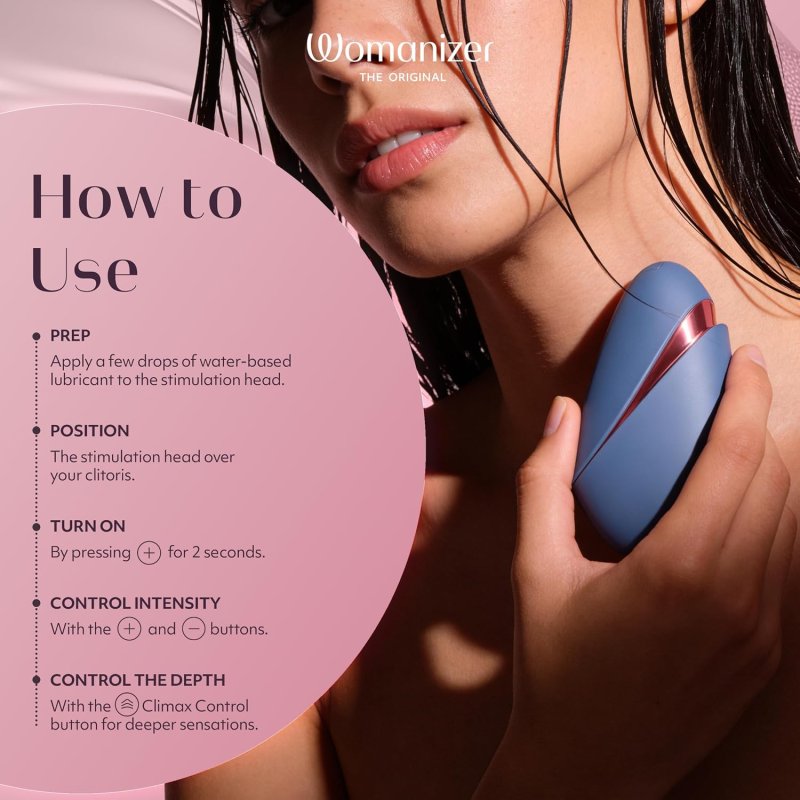 WOMANIZER NEXT LIBERTY CLITORAL SUCKING TOY POWERFUL CLIT STIMULATOR, BLUE RED OPTIONS