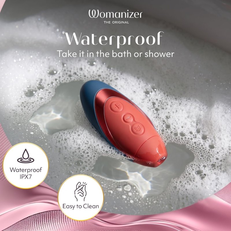 WOMANIZER NEXT LIBERTY CLITORAL SUCKING TOY POWERFUL CLIT STIMULATOR, BLUE RED OPTIONS
